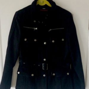 Miss Sixty Black Trench Coat Elegant Design